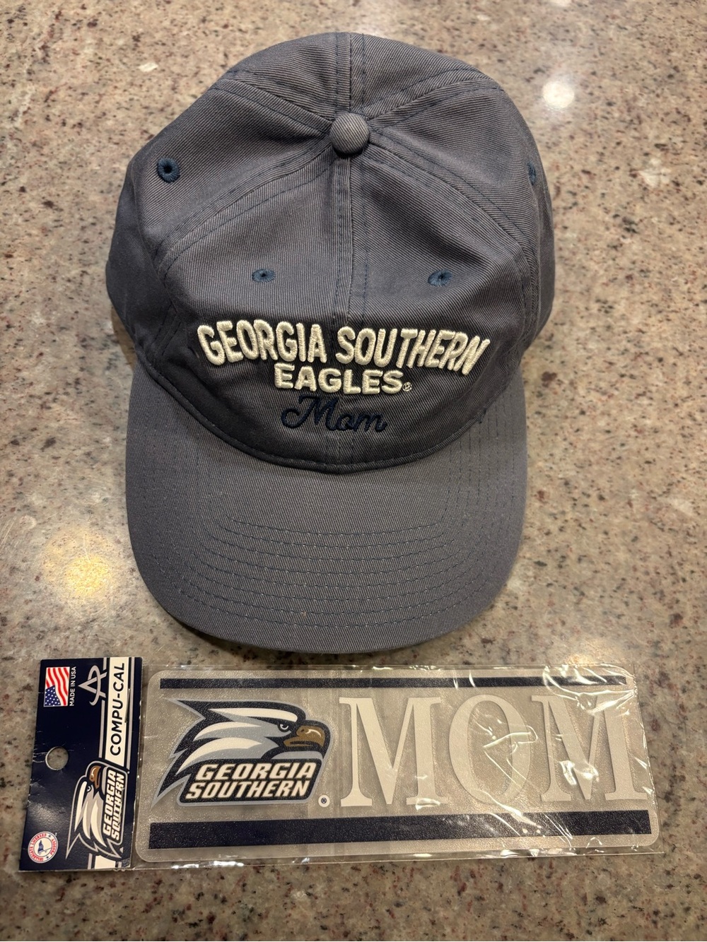 Georgia Southern Eagles Mom Gray blue Baseball Cap